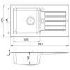Alveus NIAGARA 30 granitový drez 780 x 435 mm
