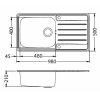 Alveus Praktik 100 nerezový drez 980 x 500 mm