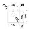BLANCO ANDANO 400-IF/A nerezový drez 440 x 500 mm PushCont. 525244