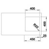 BLANCO ANDANO 400-U nerezový drez 440 x 440 mm bez tiahla 522959