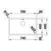 BLANCO ANDANO 700-IF nerezový drez 740 x 440 mm bez tiahla 522969
