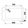 BLANCO ANDANO 700-IF nerezový drez 740 x 440 mm bez tiahla 522969