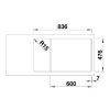 BLANCO ANDANO XL 6 S-IF Compact nerezový drez 860 x 500 mm s excentr.