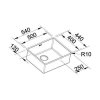 BLANCO CLARON 500-IF Durinox nerezový drez 540 x 440 mm 523390