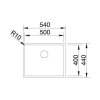 BLANCO CLARON 500-IF Durinox nerezový drez 540 x 440 mm 523390