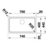 BLANCO ETAGON 700-U Nerezový drez 740 x 440 mm 524270