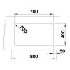 BLANCO ETAGON 700-U Nerezový drez 740 x 440 mm 524270