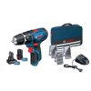 BOSCH Aku. skrutkovač GSR 12V-15 / 12V, 2+4Ah Li-Ion + príslušenstvo 0615990G6L