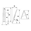 Dvojdielny univerzálny rebrík EUROSTYL (od 2,01m do 6,83m)