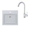 FRANKE SET T25 drez TECTONITE SID 610 - 560 x 530 mm + batéria FP9400 BIELA 114.0366.028