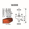 Fréza do dreva D19/H7,4/L50/R3,17/B12,7/S8 WJ008