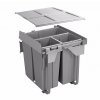 GTV Odpadkový kôš výsuvný 600 - 34 L/ 2x17 L šedý 5566