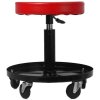 MAR-POL Stolička kruhová s pojazdovými kolieskami, výška sedenia 40-52 cm, M80192