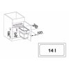 Odpadkový kôš Blanco SELECT SINGOLO 14l 512880