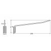 Priemyselný háčik predĺžený 206 mm Zobal 03205405
