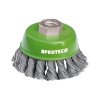PROTECO misková kefa 65mm x M14, NEREZ 0.5 mm / 10.233-065-NER