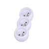 Solight rozbočovač, 3 x 10A, biely P100