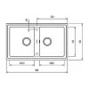 TEKA STONE 90 B-TG 2B Granitový drez 860 x 510 mm