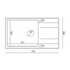 QUADRON ALVO 140 Granitový drez 860 x 500 mm