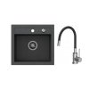 QUADRON SET JOHNNY 110 Granitový drez 500 x 470 mm + batéria HD