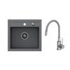 QUADRON SET JOHNNY 110 Granitový drez 500 x 470 mm + batéria HD
