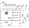 FRANKE Granitový drez CNG 611 78 rozmery