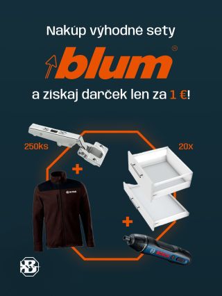 Máme pre teba výhodné sety BLUM, ktoré sa naozaj oplatia. 😍👌 Nakúp už dnes a získaj mikinu REMAB alebo BOSCH skrutkovač...