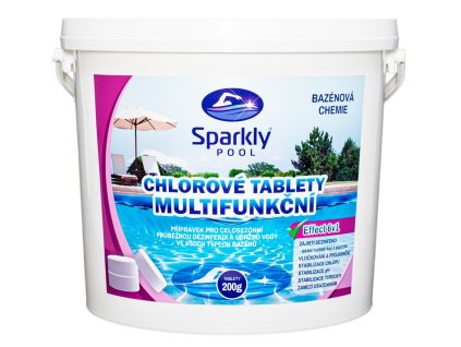 Chlorové tablety do bazénu 6v1 multifunkční 200 g 5 kg