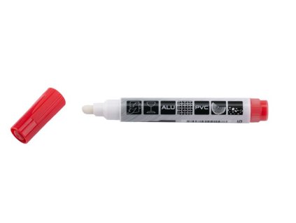Značkovač permanentní červený extra silný hrot