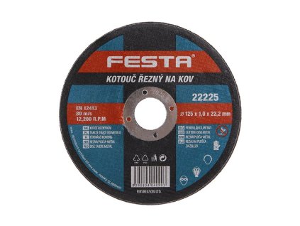 Kotouč řezný FESTA na kov 125x1.0x22.2mm