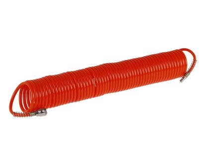 Hadice vzduchová spirálová s rychlospojkami 15m 8atm