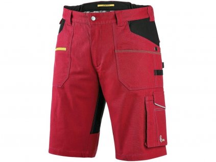 KRAŤASY CXS STRETCH PÁNSKÉ, ČERVENO-ČERNÉ