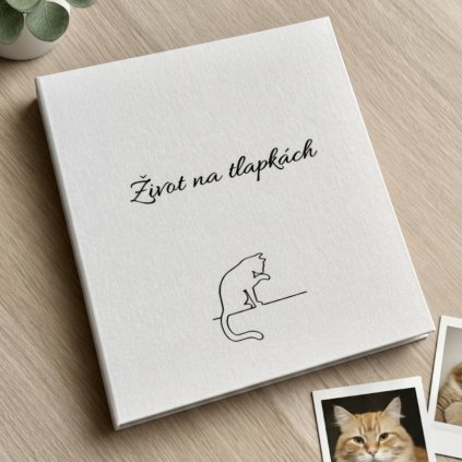 Deník mého mazlíčka s vlastním nápisem, kočka, krémové