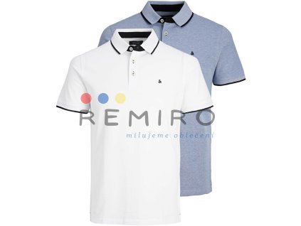 jack jones 2 pack panske polo triko jjepaulos slim fit 12191216 bright cobalt 14868485055032