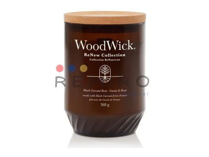 WoodWick ReNew Black Currant & Rose svíčka velká