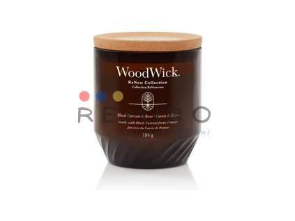 WoodWick ReNew Black Currant & Rose svíčka střední