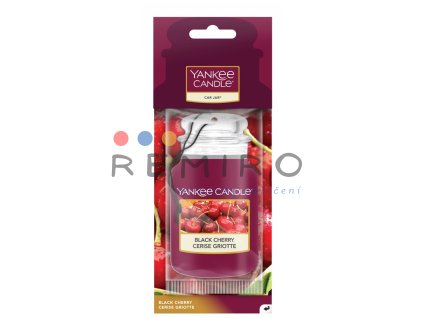 YANKEE CANDLE BLACK CHERRY VŮNĚ DO AUTA - PAPÍROVÁ AUTO VISAČKA