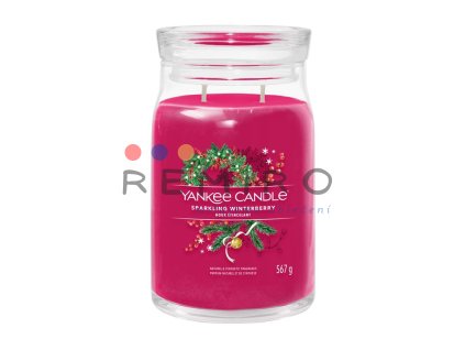 YANKEE CANDLE SPARKLING WINTERBERRY SIGNATURE VELKÝ