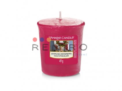 VONNÁ SVÍČKA YANKEE CANDLE SPARKLING WINTERBERRY VOTIVNÍ