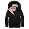 Zimní dětská bunda černá/růžová