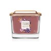 VONNÁ SVÍČKA YANKEE CANDLE ELEVATION GRAPEVINE & SAFFRON HRANATÁ STŘEDNÍ 3 KNOTY