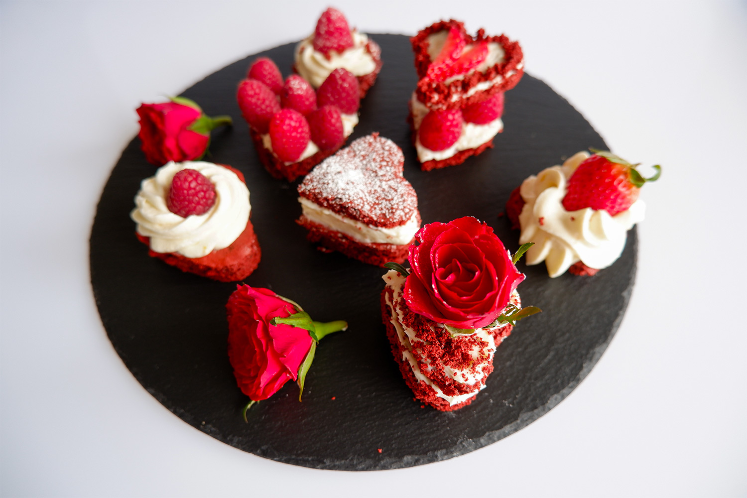 Valentínske mini tortičky Red Velvet