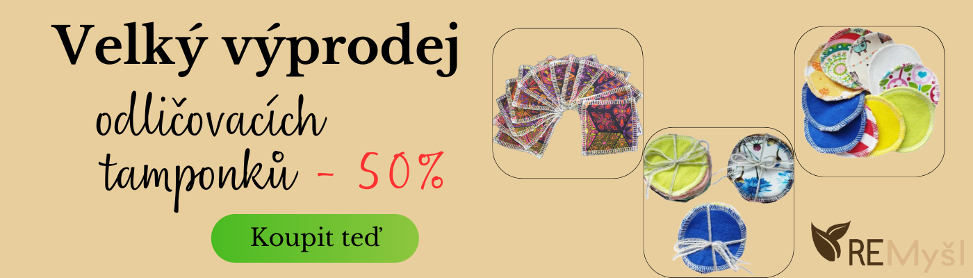 Velký výprodej odličovacích tamponů, sleva -50%