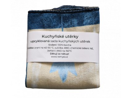 Pratelné kuchyňské utěrky – modrá