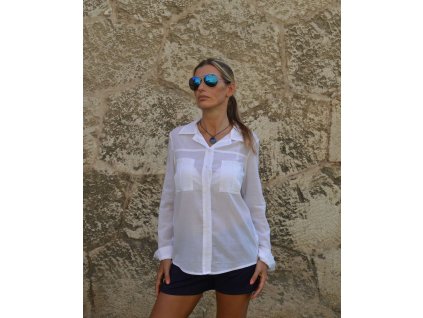 Dámska bavlnená  košeľa biela