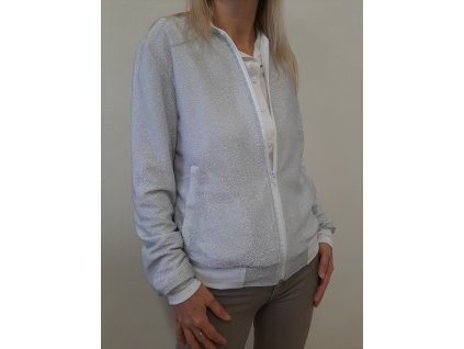 Dámska Party Bomber bunda biela čierna