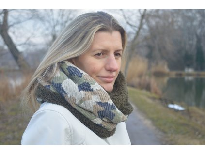 Maskáčový nákrčník Army green zelenej farby