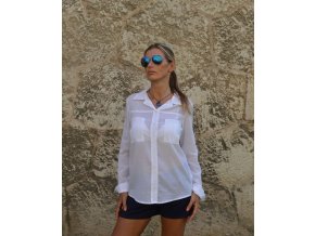 Dámska bavlnená  košeľa biela