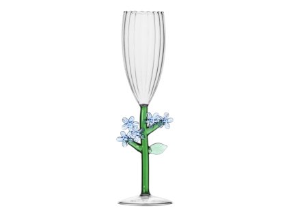 Ichendorf Botanica pohár na sampanske svetlo modry kvet 160 ml Photoroom