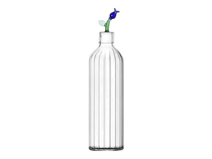 Ichendorf Botanica sklenena flasa tmavo modry kvet 1000 ml Photoroom